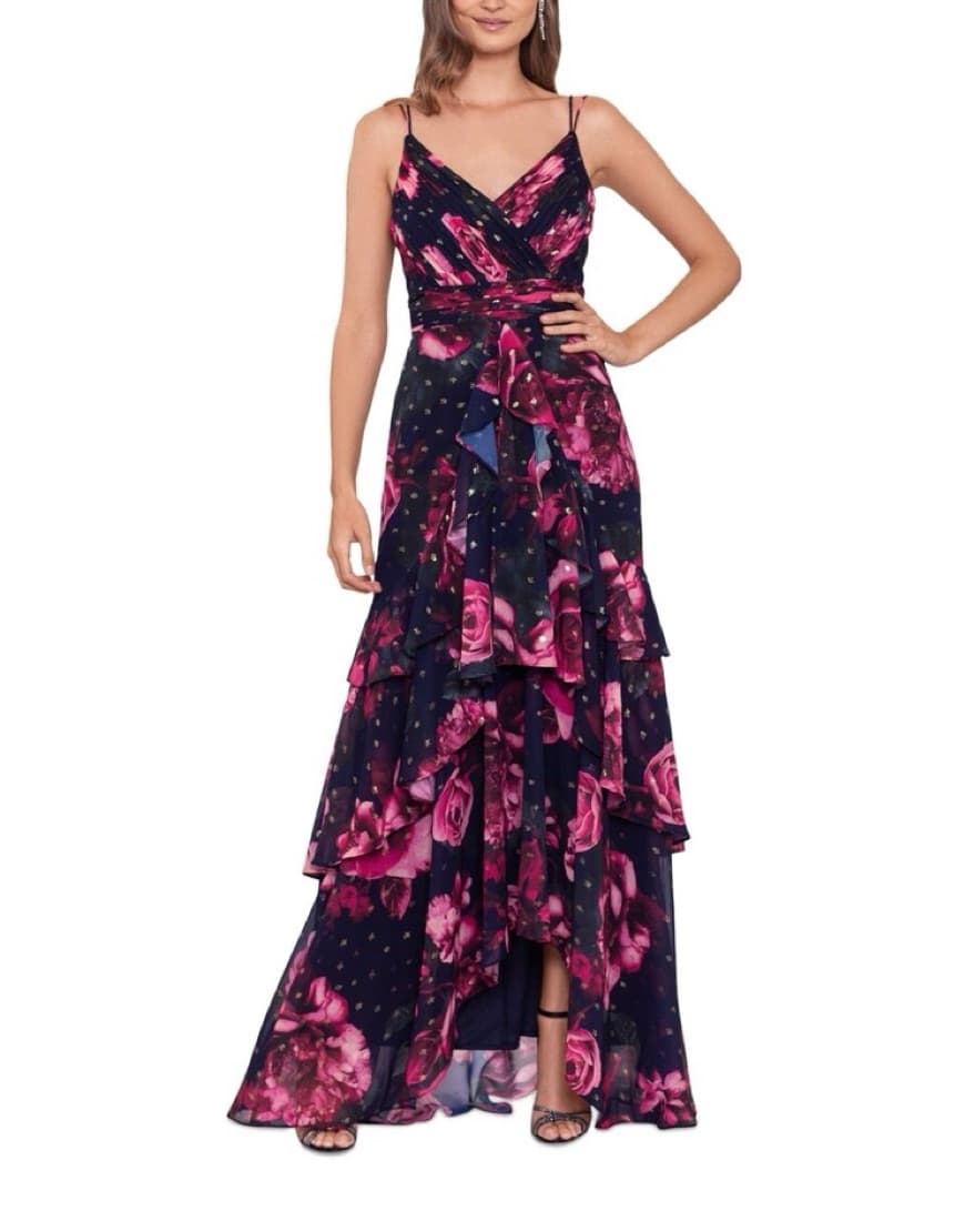 Formal, Floral Ruffled Dress - Image 1
