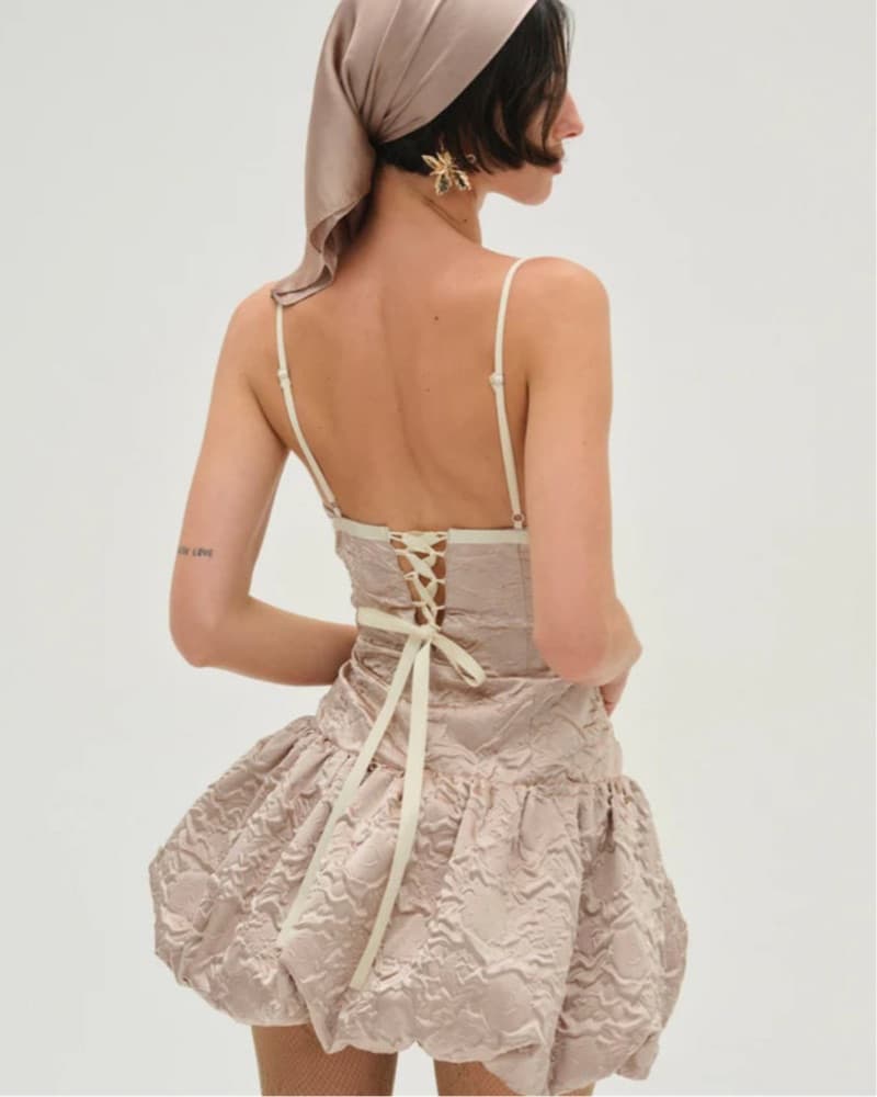 For Love & Lemons Satin Bubble Dress - Image 2