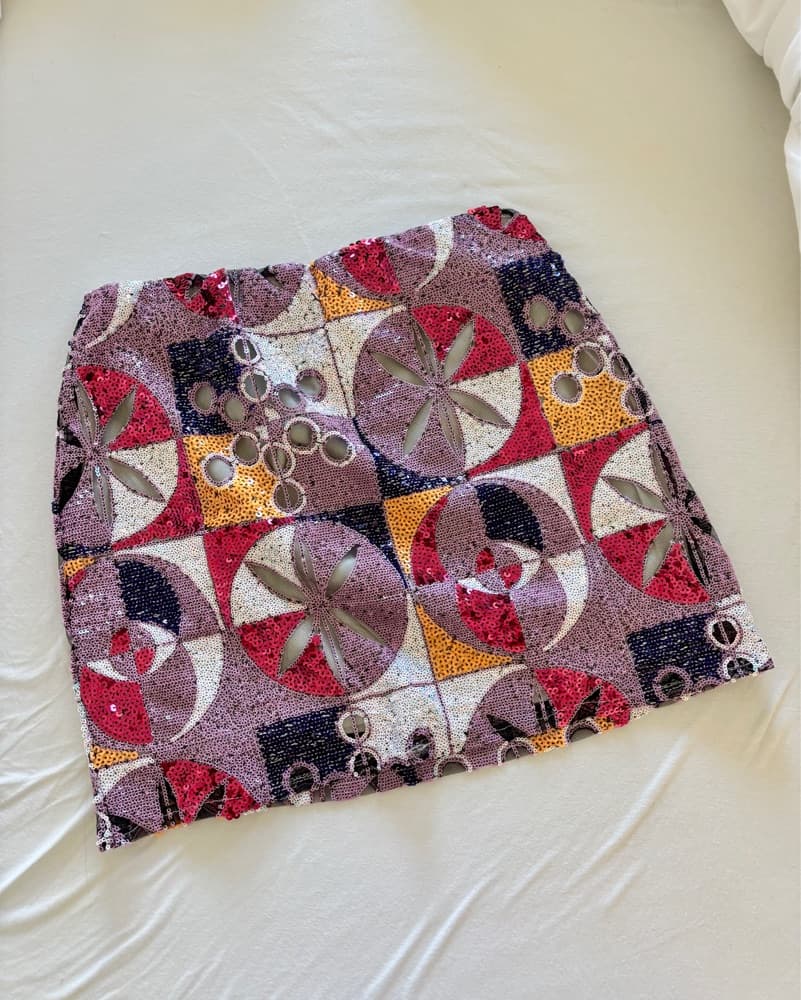 Sequin Mini Skirt - Image 1