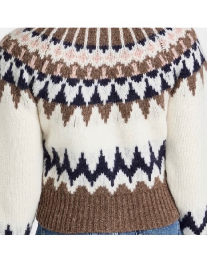 Frame Alpaca Fair Isle Cardigan Sweater - Image 5