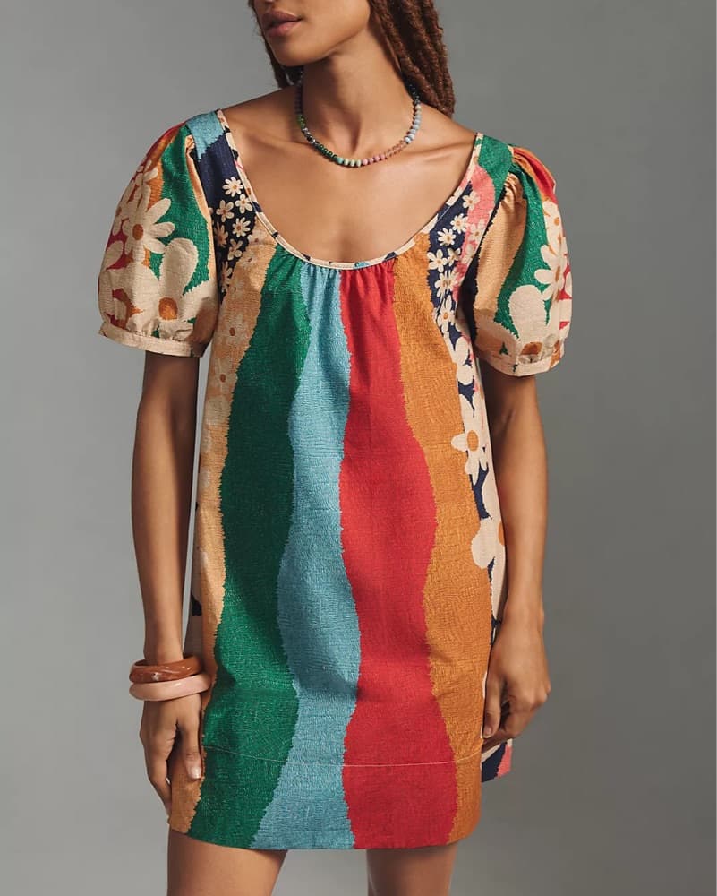Farm Rio Daisy Multicolor Mini Dress - Image 5