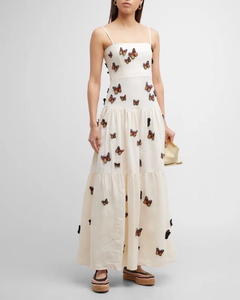 Agua Bendita Lima Embroidered Butterfly - Image 1