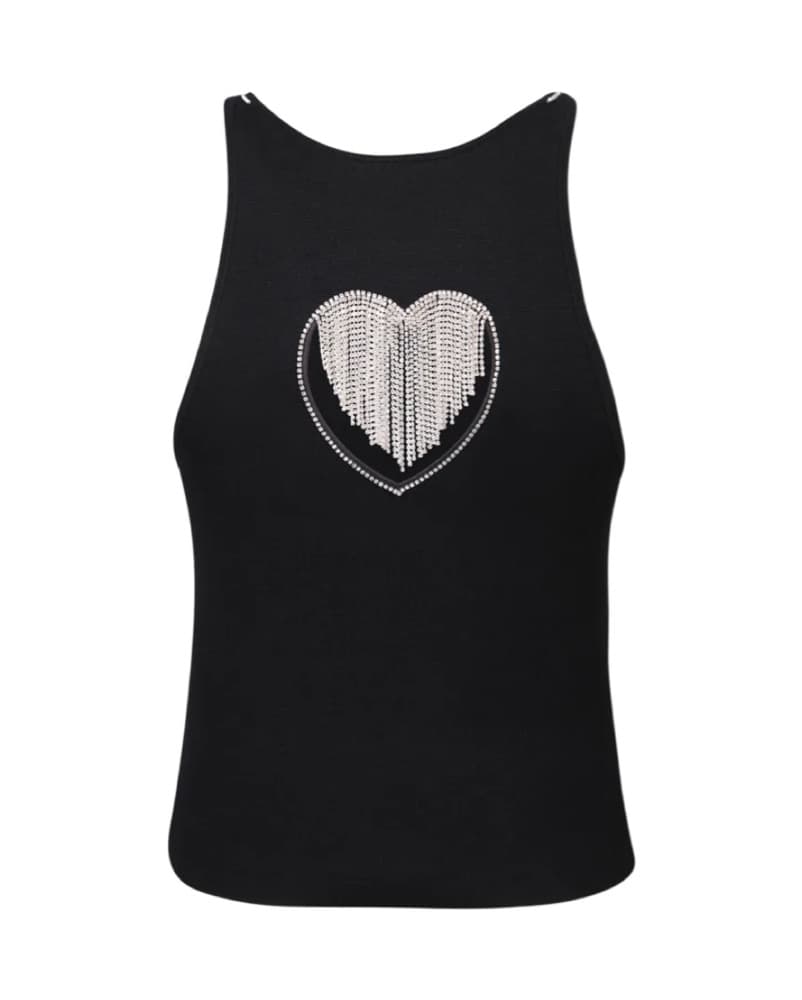 Alice and Olivia Black Heart Cut Out Top - Image 2