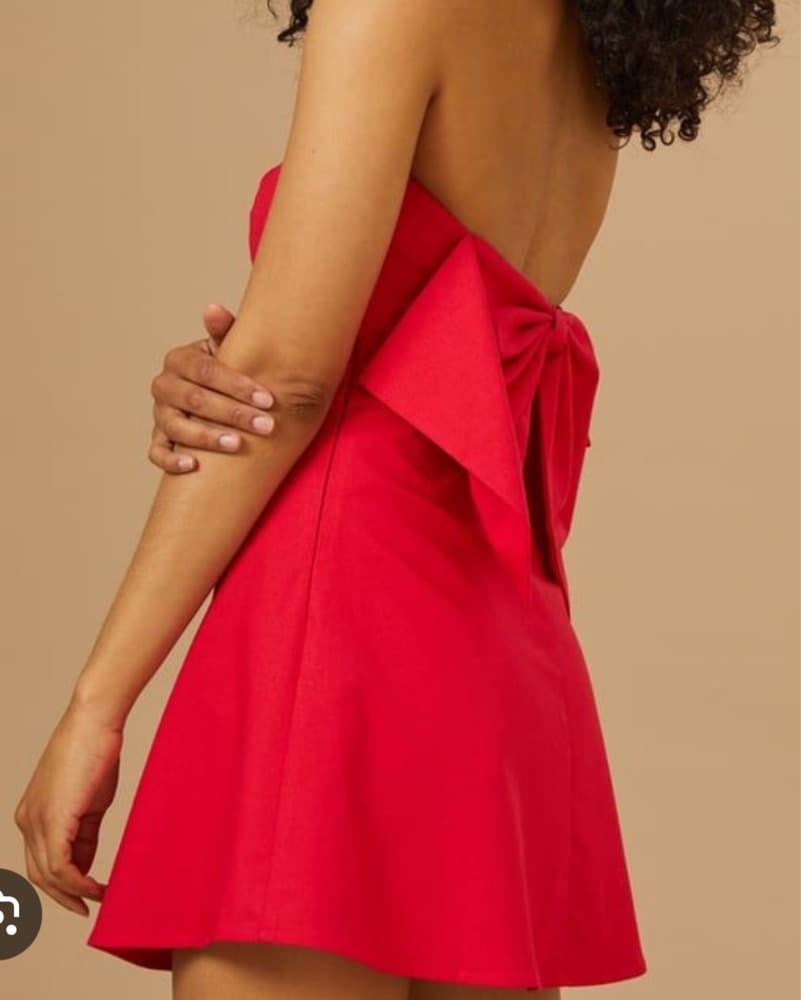 strapless bow dress - Image 1