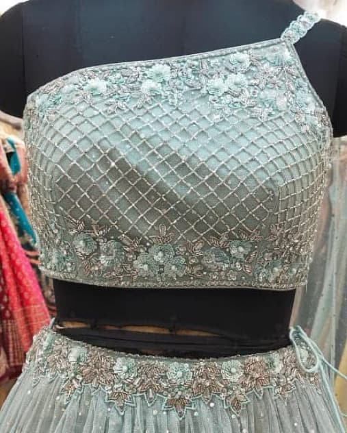 One Shoulder Indian Lehenga - Image 3