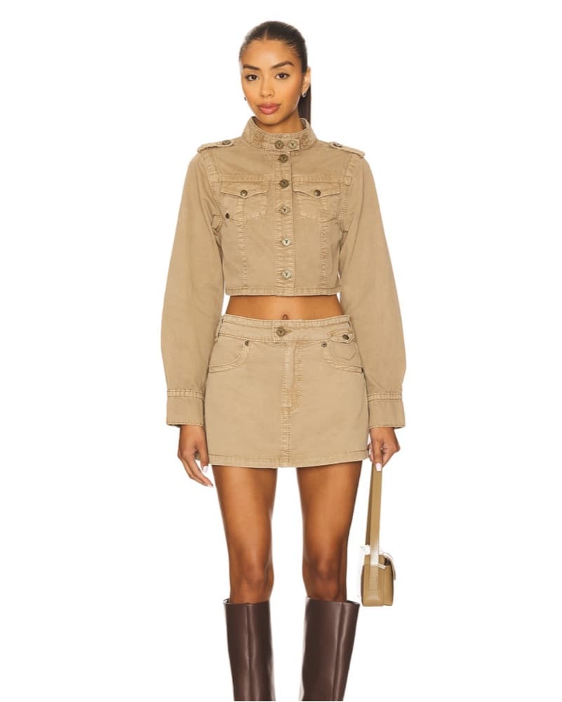 Chic Beige Cropped Denim SET - Image 4