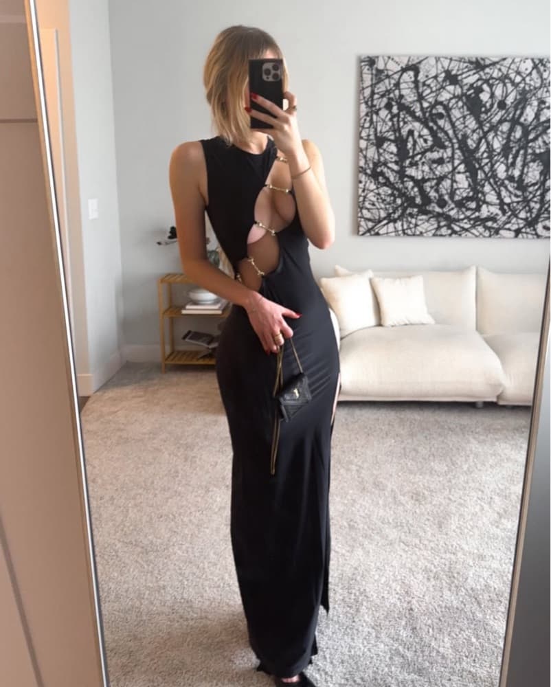 Swim By Di Golden Chain Black Dress - Image 4