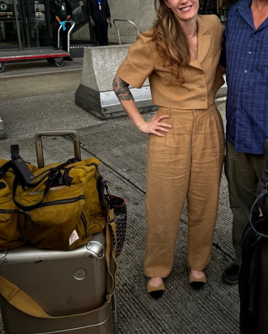 Chic Tan Linen Jumpsuit - Image 3