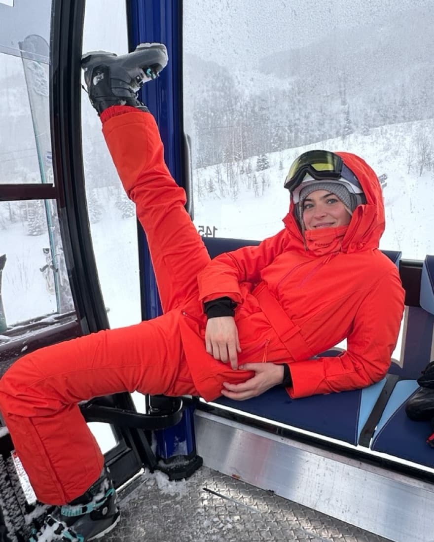 Halfdays Red Bibs & Belted Ski Jacket - Image 3