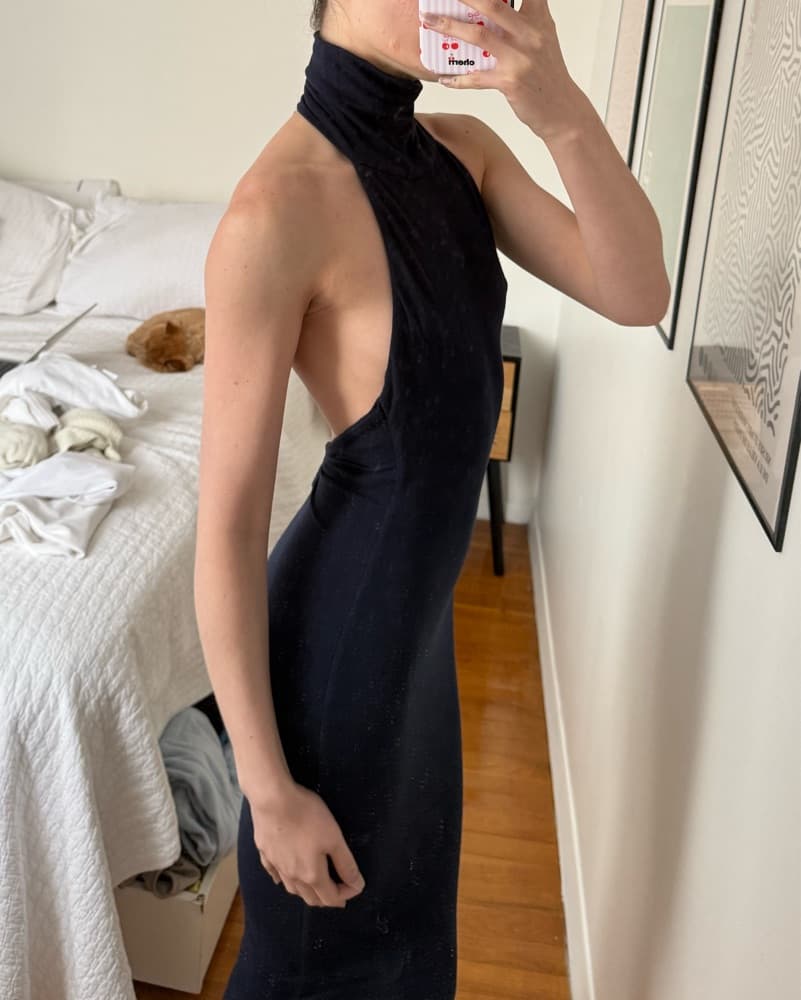 Low Back Body-Con Halter Dress - Image 2