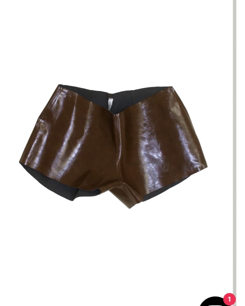 By Gianna Leather Mini Shorts  - Image 1