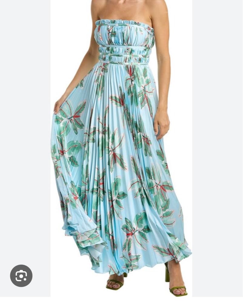 Vibrant Floral Print Pleated Maxi Dress - Image 2