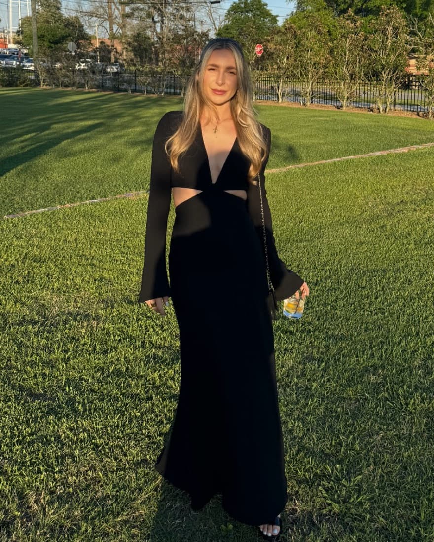 A.L.C. Black Issa Waist Cutout Gown - Image 4