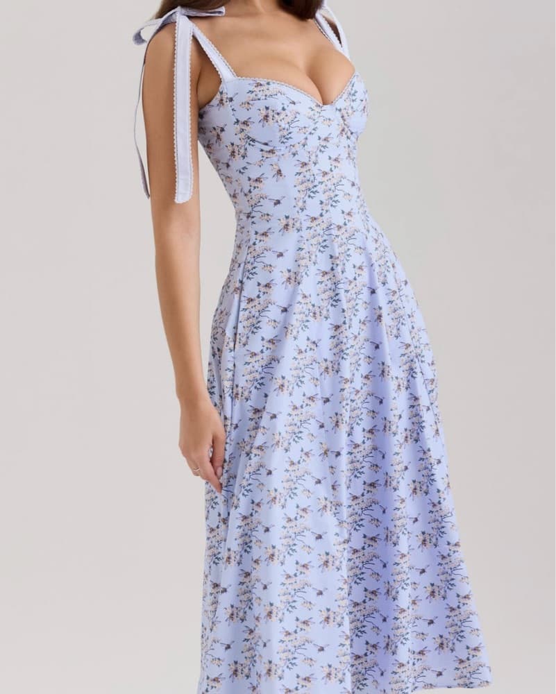 House of CB Emely Blue Bumblebee Dress - Image 3