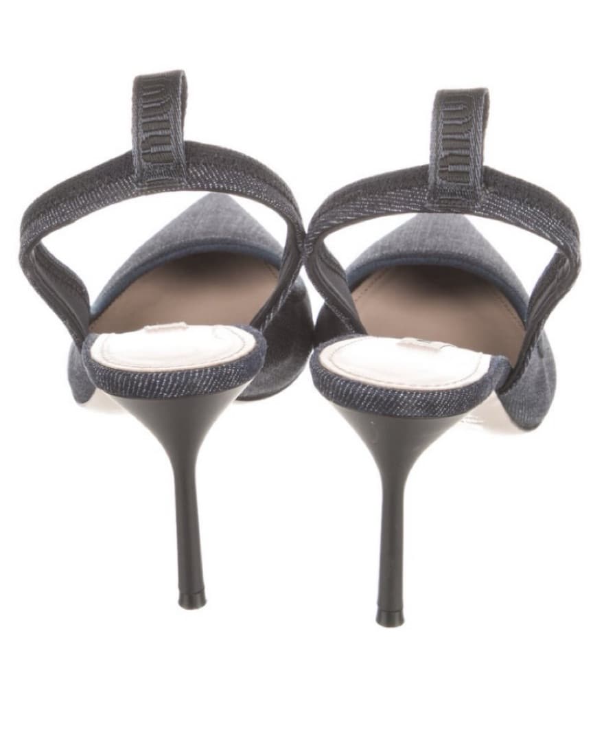 Miu Miu Denim Slingback Pumps - Image 4