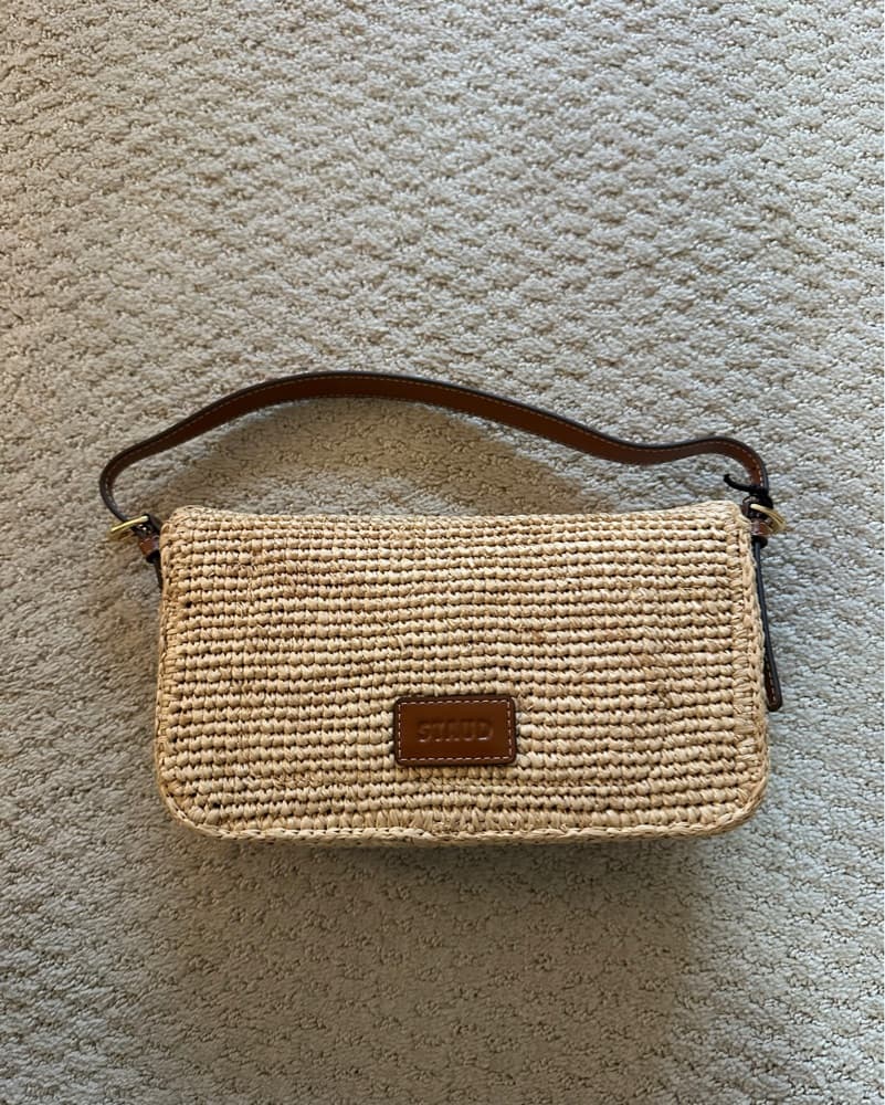 Staud Harlow Raffia Shoulder Bag - Image 2