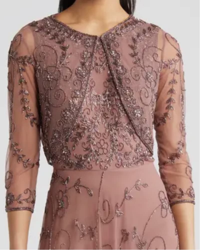 Beaded mesh bolero – vintage Coachella - Image 2