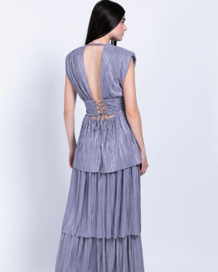 Sabina Musayev Judith Gown In Grey - Image 5