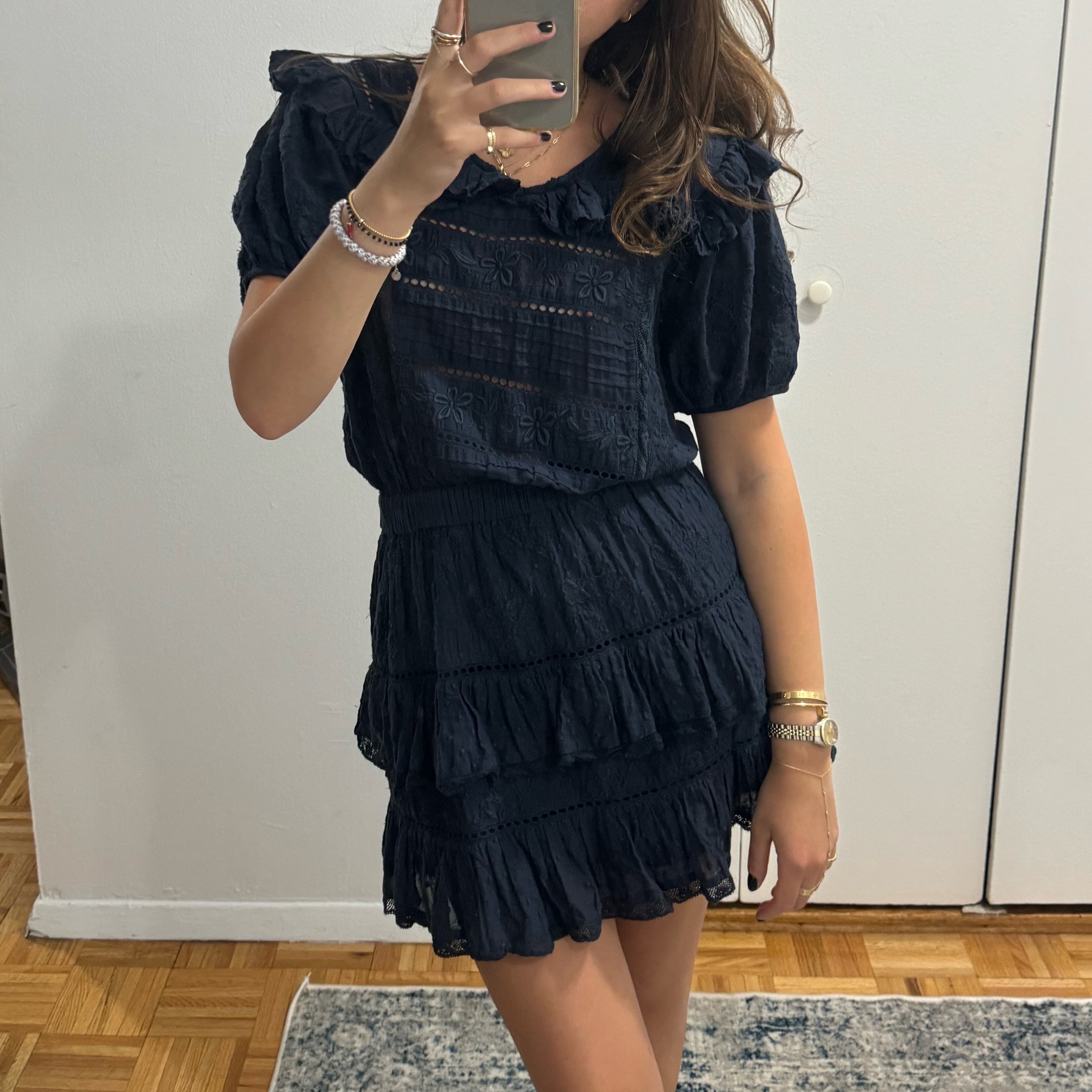 Loveshackfancy Navy Mini Dress - Image 1