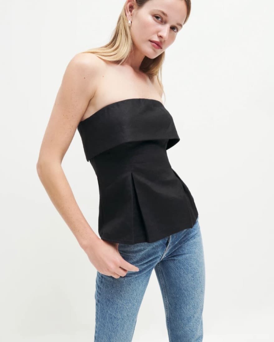 Reformation Daria Linen Top - Image 2