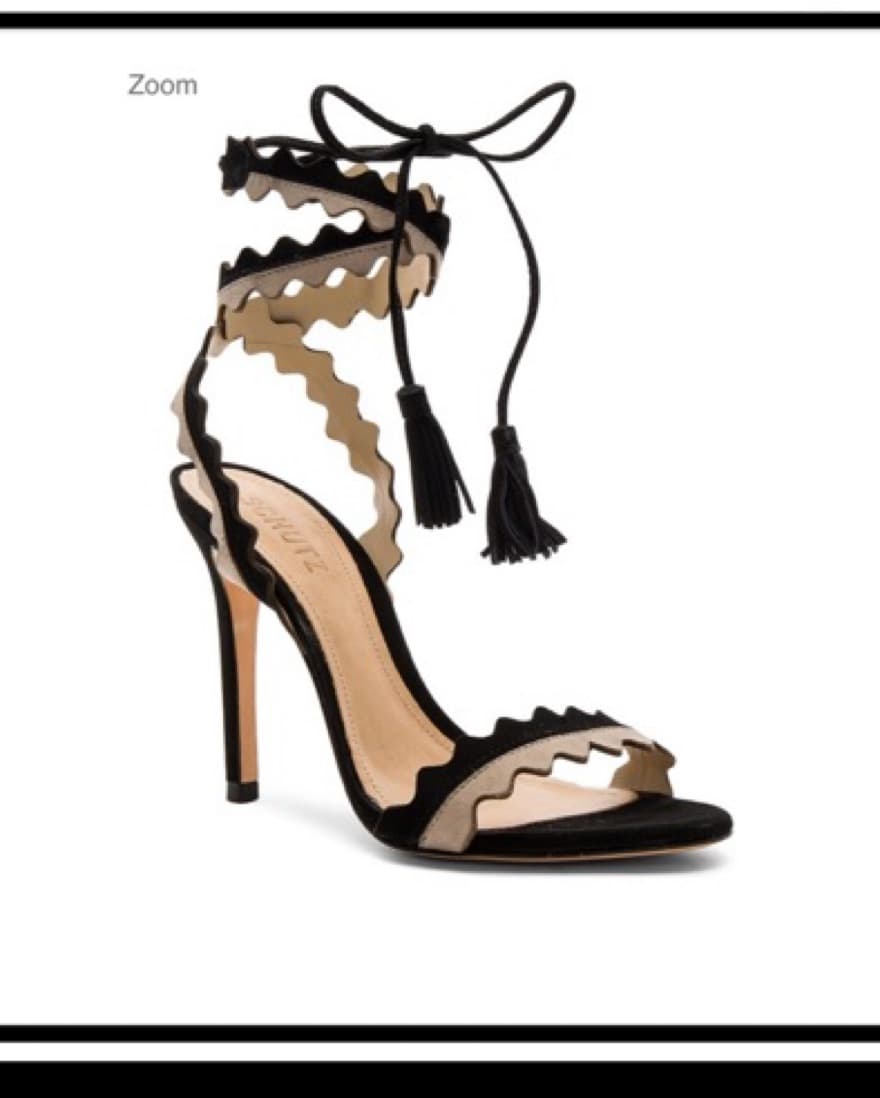 Schutz Lisana Heel In Oyster/Black - Image 1