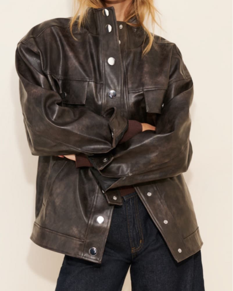 Vegan Leather Jacket - Image 1