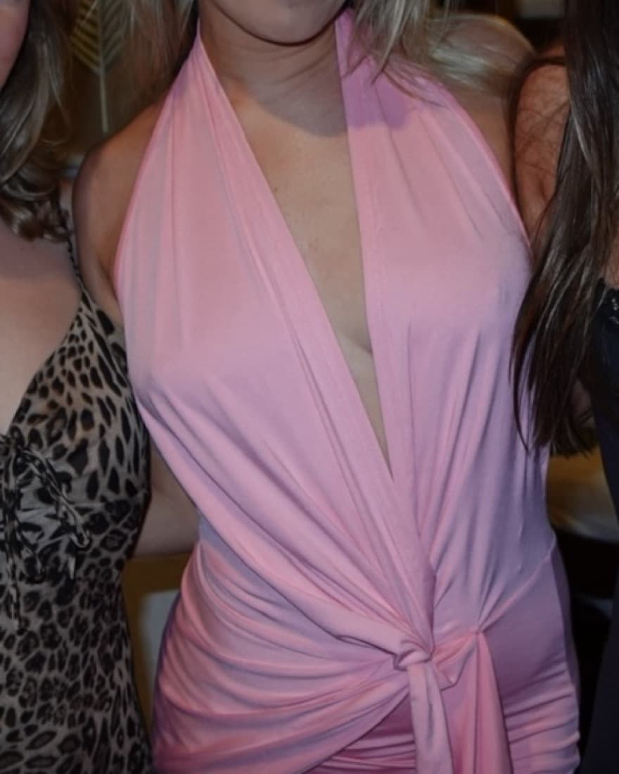 Elegant Pink Draped Halter - Musera - Image 3