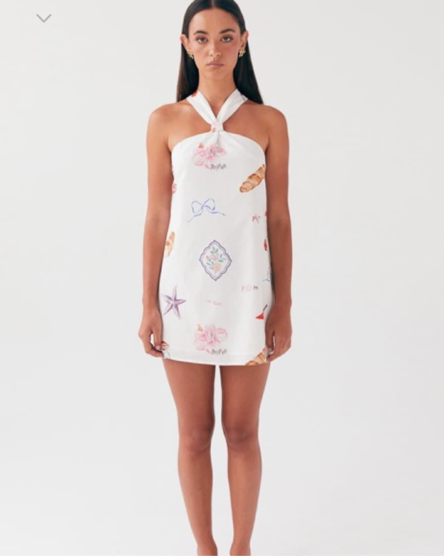 Kiera Linen Mini Dress - Pepper Mayo - Image 2
