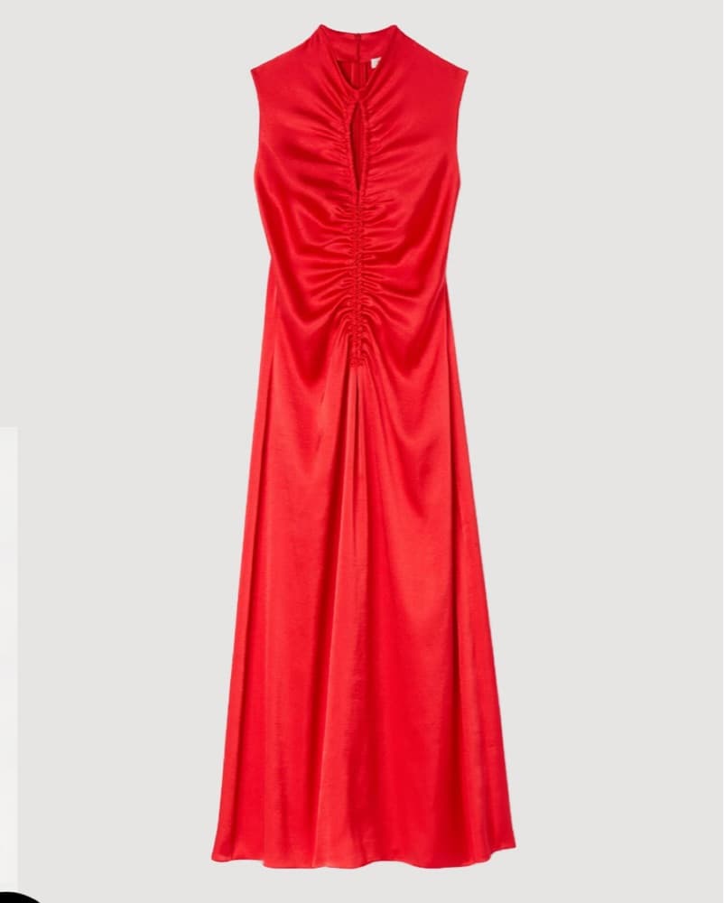 Sandro draped Satin Effect Dress  - Image 1
