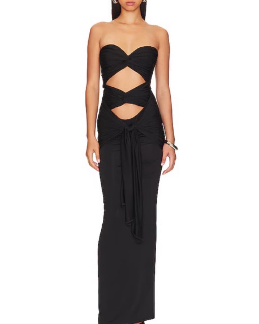NBD Black Strapless Gown - Image 2