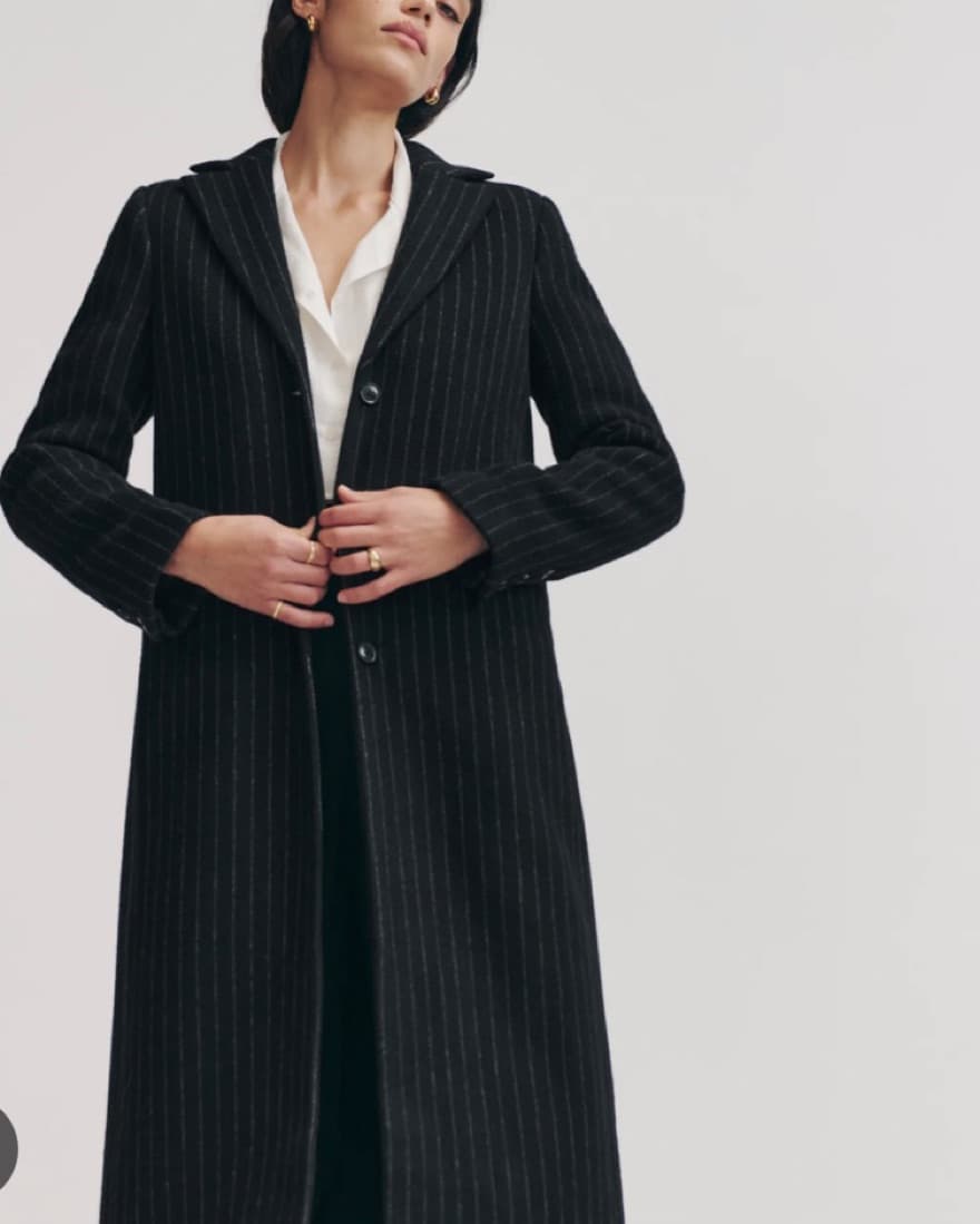 Reformation wayne coat pinstripe black - Image 1