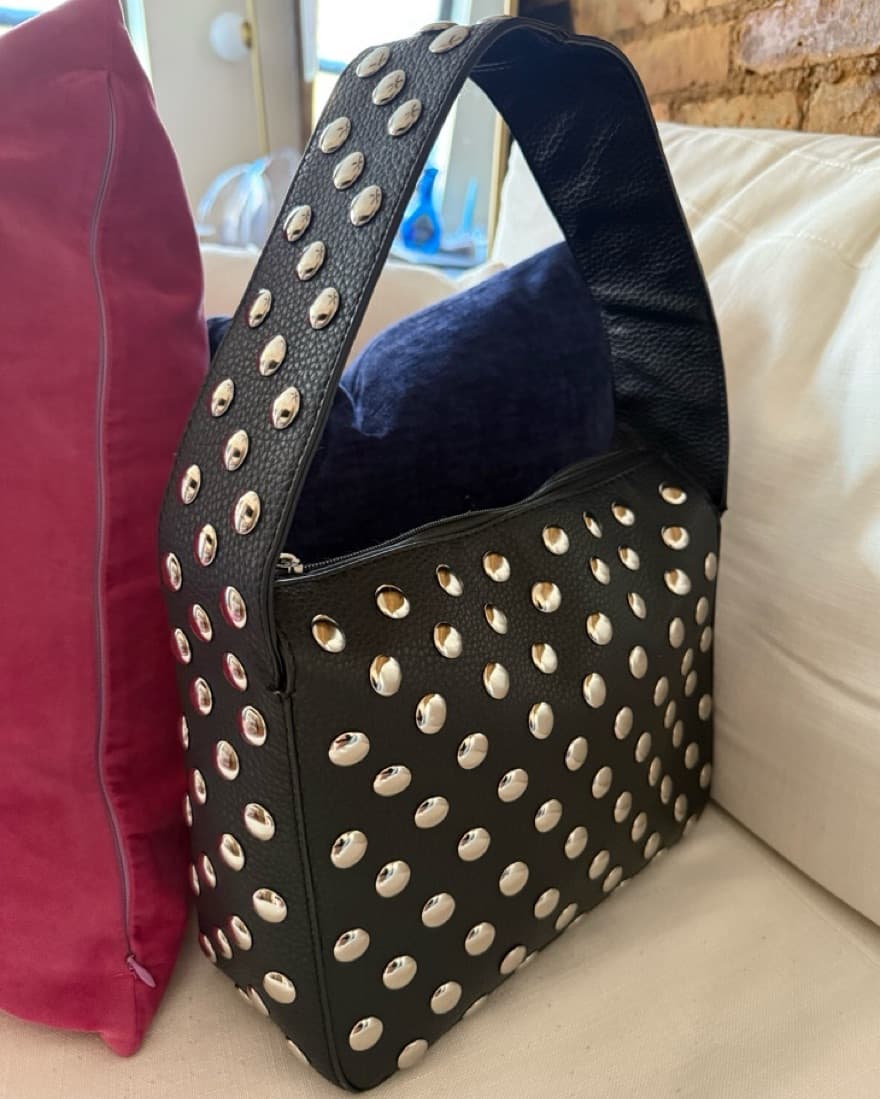 Black Studded Bag - Image 1