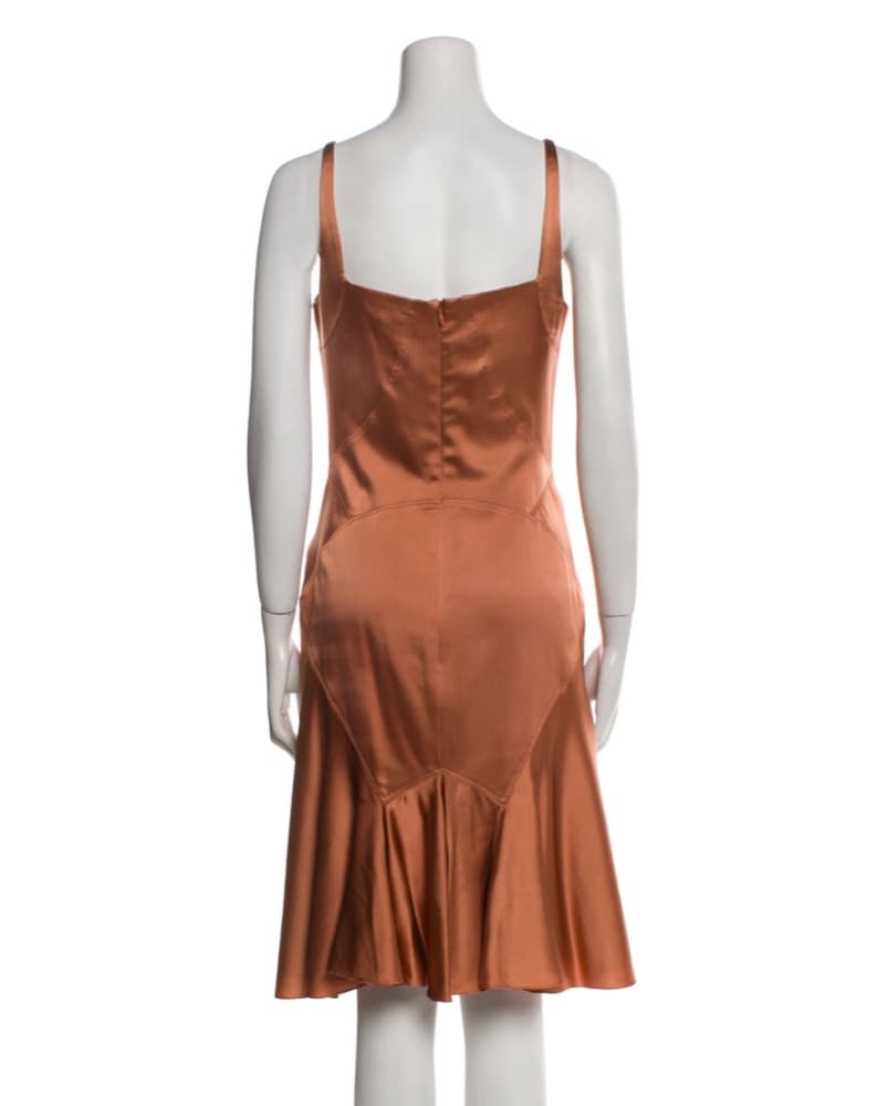 Vintage Zac Posen Satin Midi Dress - Image 3
