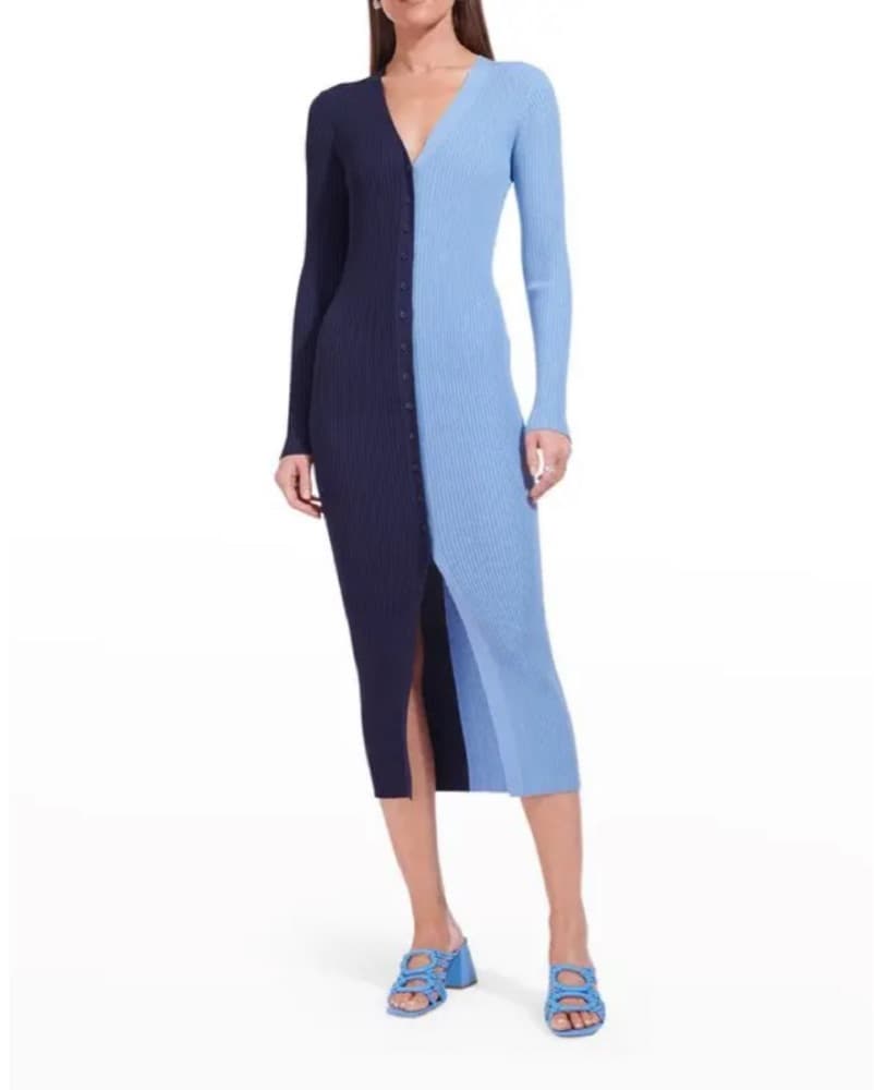 Staud Shoko Color Block Sweater Dress  - Image 1