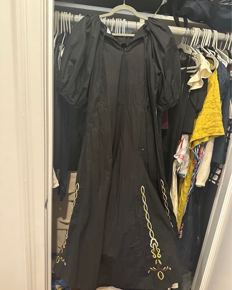 RHODE Black Cotton Maxi Dress  - Image 4