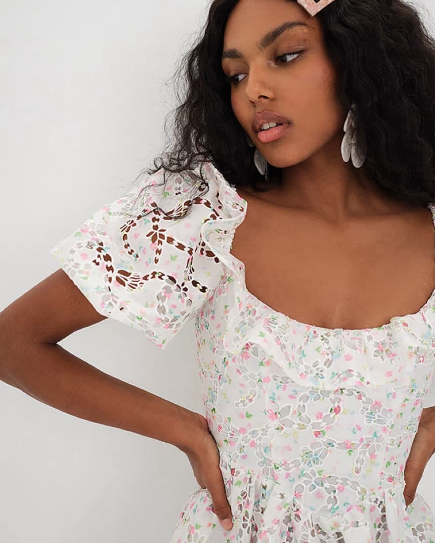 For Love And Lemons Magnolia Mini Dress - Image 4