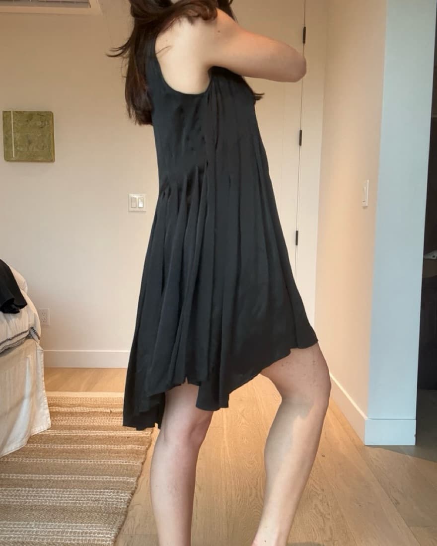 Vintage Pierre Balmain Silk Black Dress - Image 4