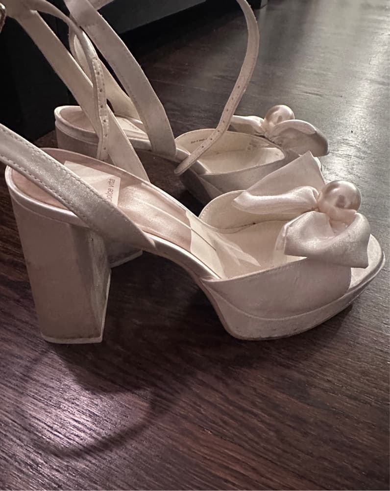 Dolce vita Patton Bow Pearl Heel Size 8 - Image 5