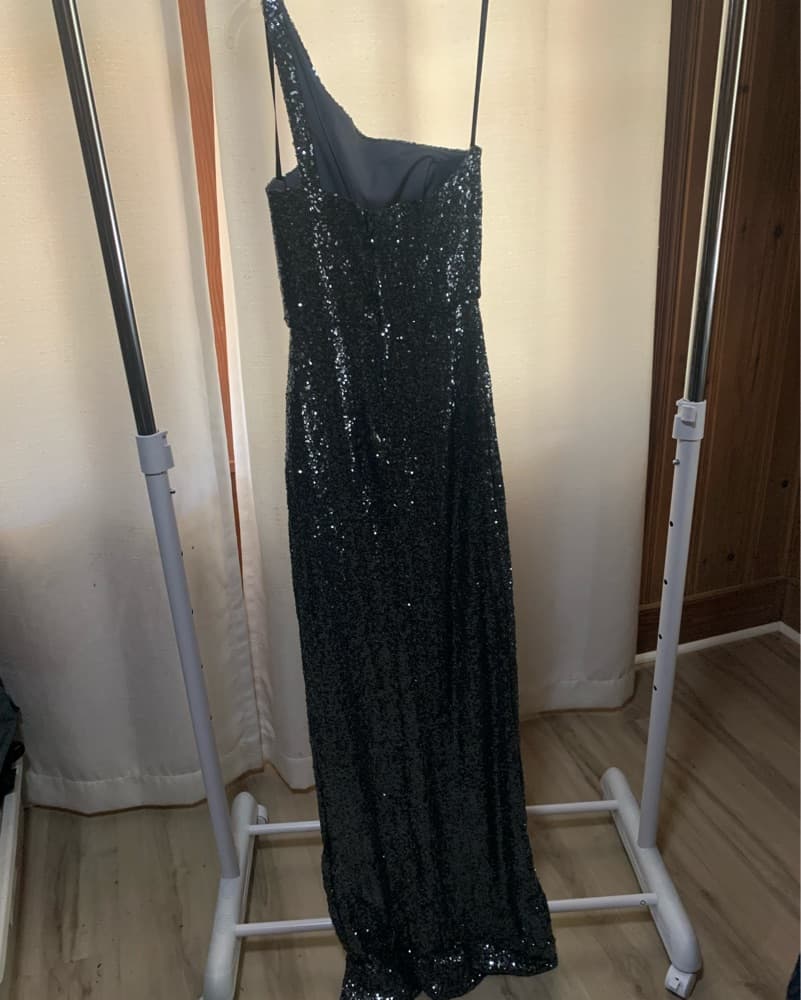 Silver Sequin Gown - Image 4