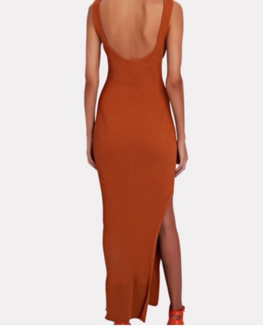Aknvas Dress- Cut Out, RibKnit Maxi  - Image 3