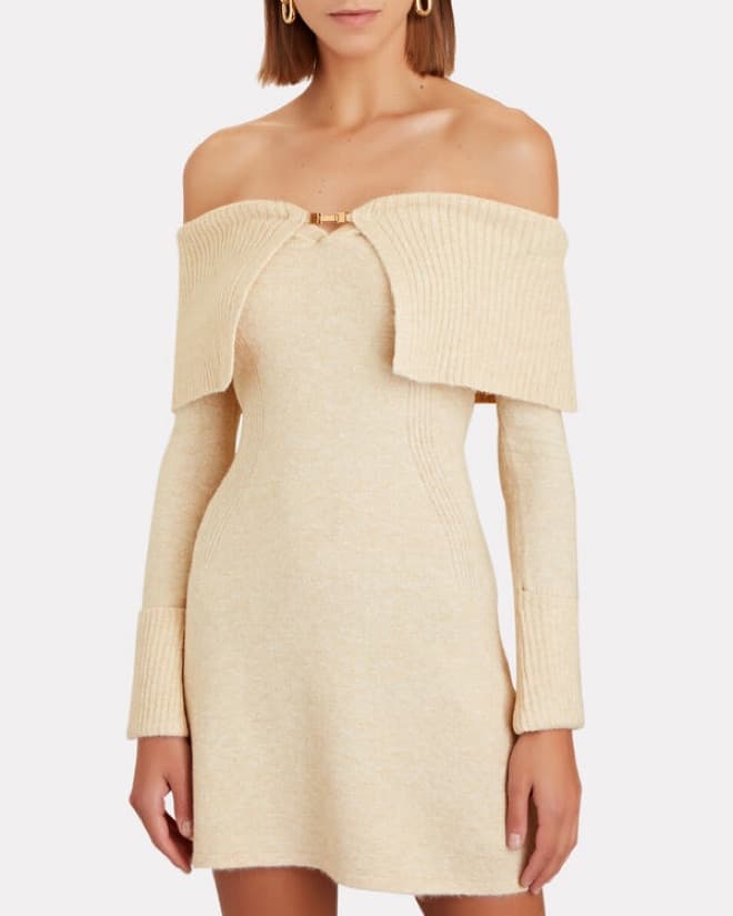 Cult gaia Off Shoulder Knit Dress - Image 2