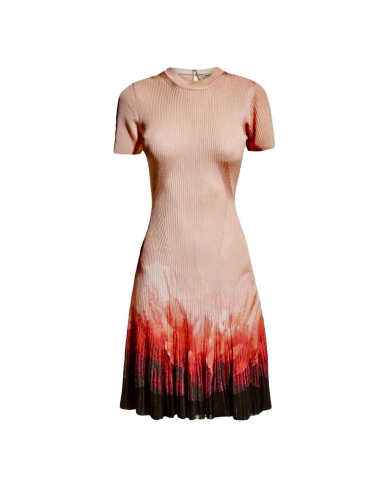 Alexander McQueen Ombre Ribbed Midi Dress - Image 1