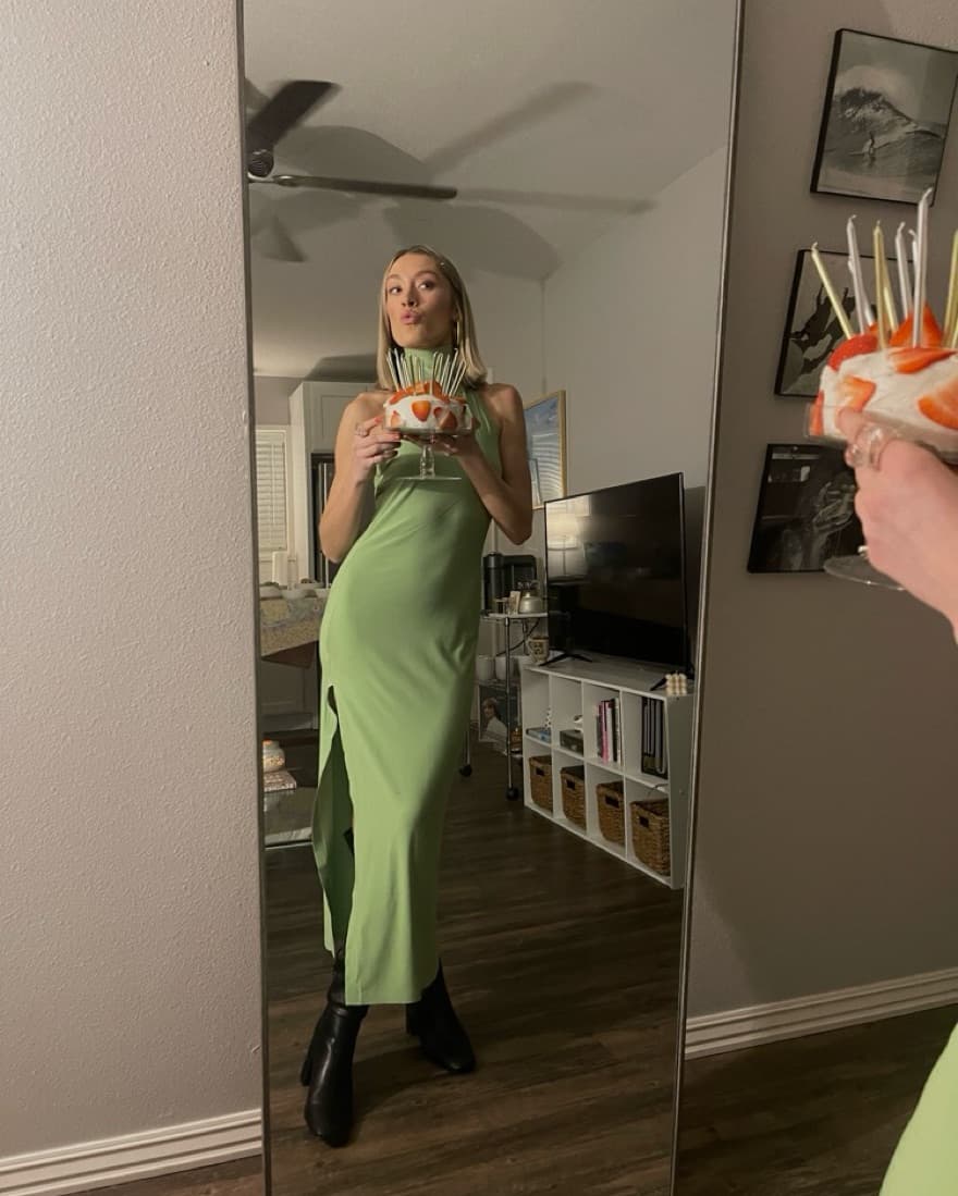 Norma Kamali Green Dress - Image 3