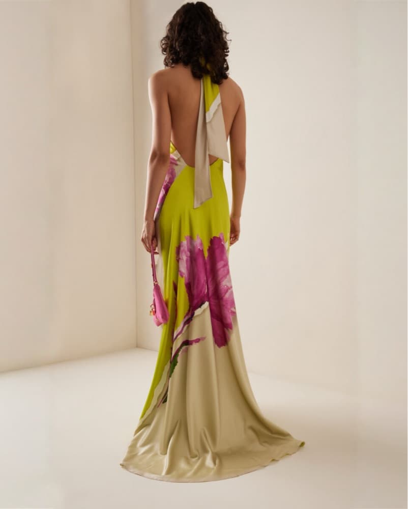 Silvia Tcherassi Silk Floral Gown - Image 2