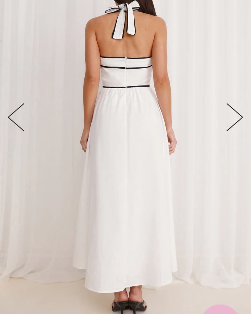 Hello Molly: White Halter Midi Dress - Image 3
