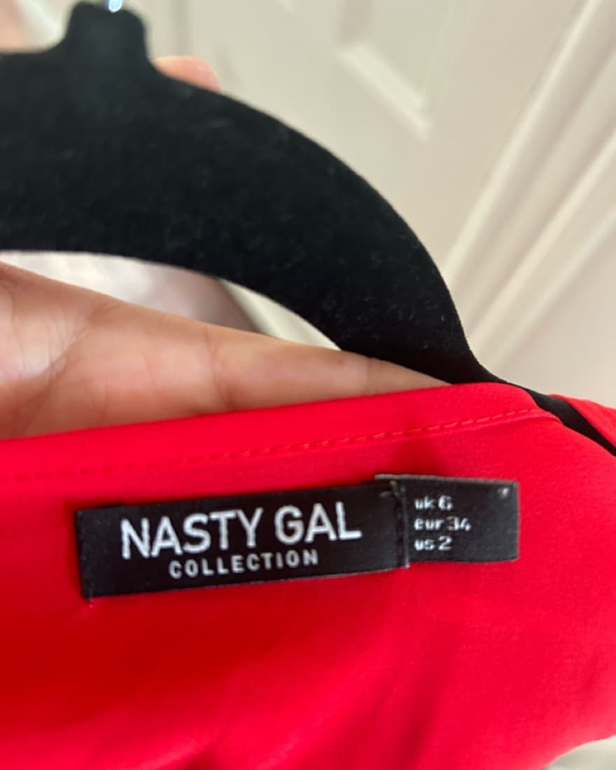 Nasty Gal Sheer Red Top - Image 3