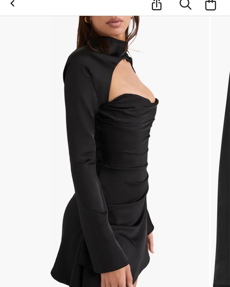 Housr Of CB Black Dress  - Image 3
