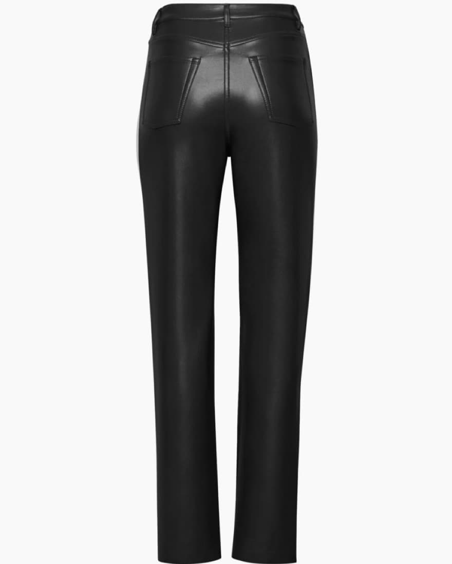 Aritzia Melina Vegan Leather Pants Black - Image 3