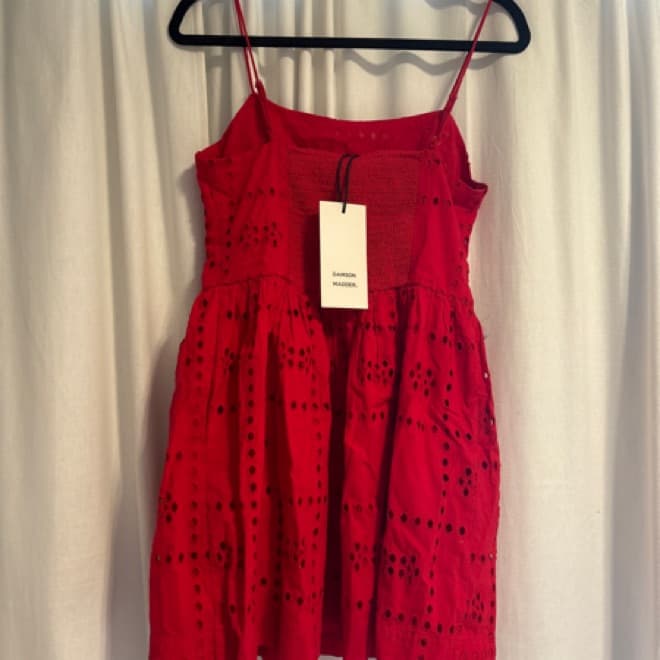 Red Damson Madder Mini Dress - Image 4
