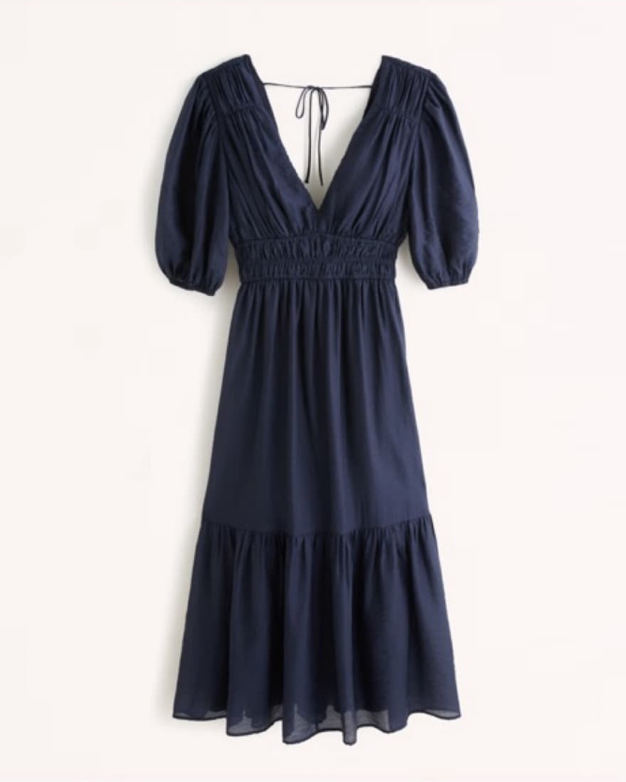 Navy Blue Abercrombie Midi Dress - Image 1